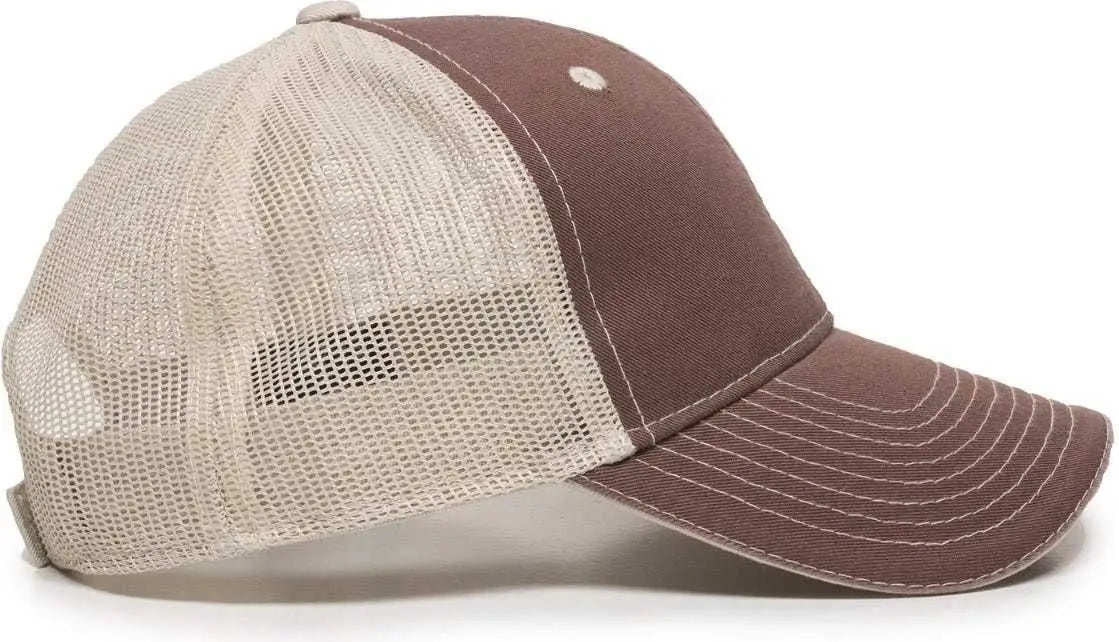 Oc Sports Gwt-101m Adjustable Mesh Back Cap - Brown Putty
