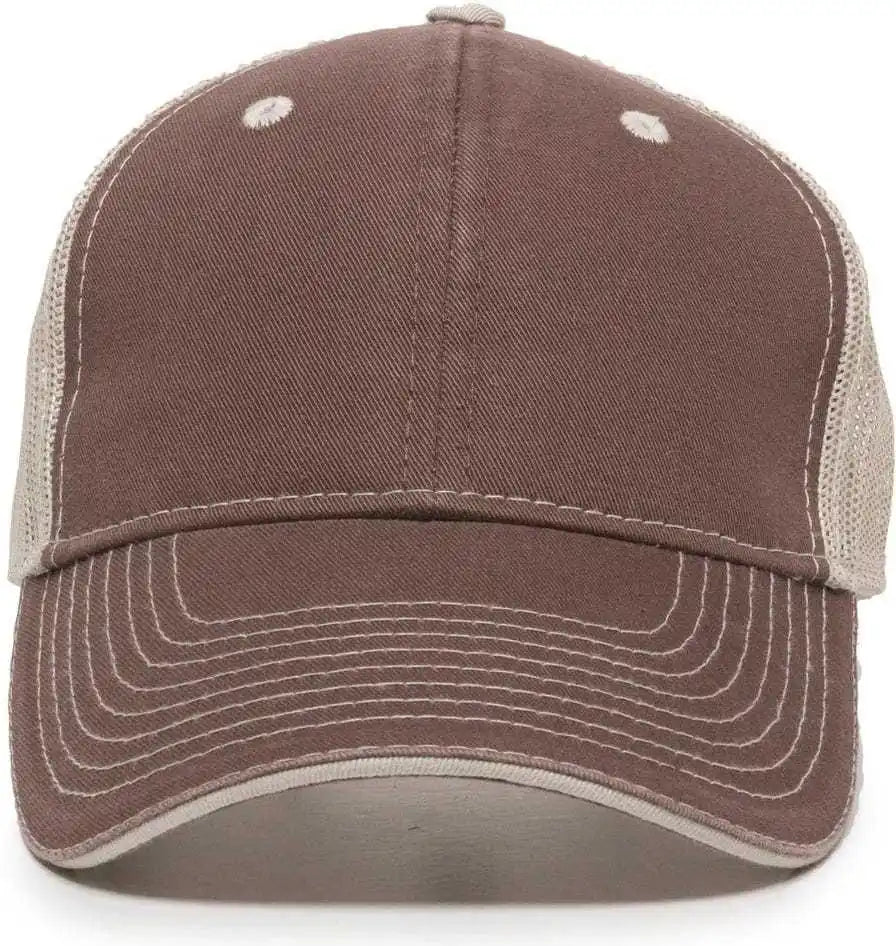 Oc Sports Gwt-101m Adjustable Mesh Back Cap - Brown Putty - Sand / 6 7/8’’ - 7 1/2’’