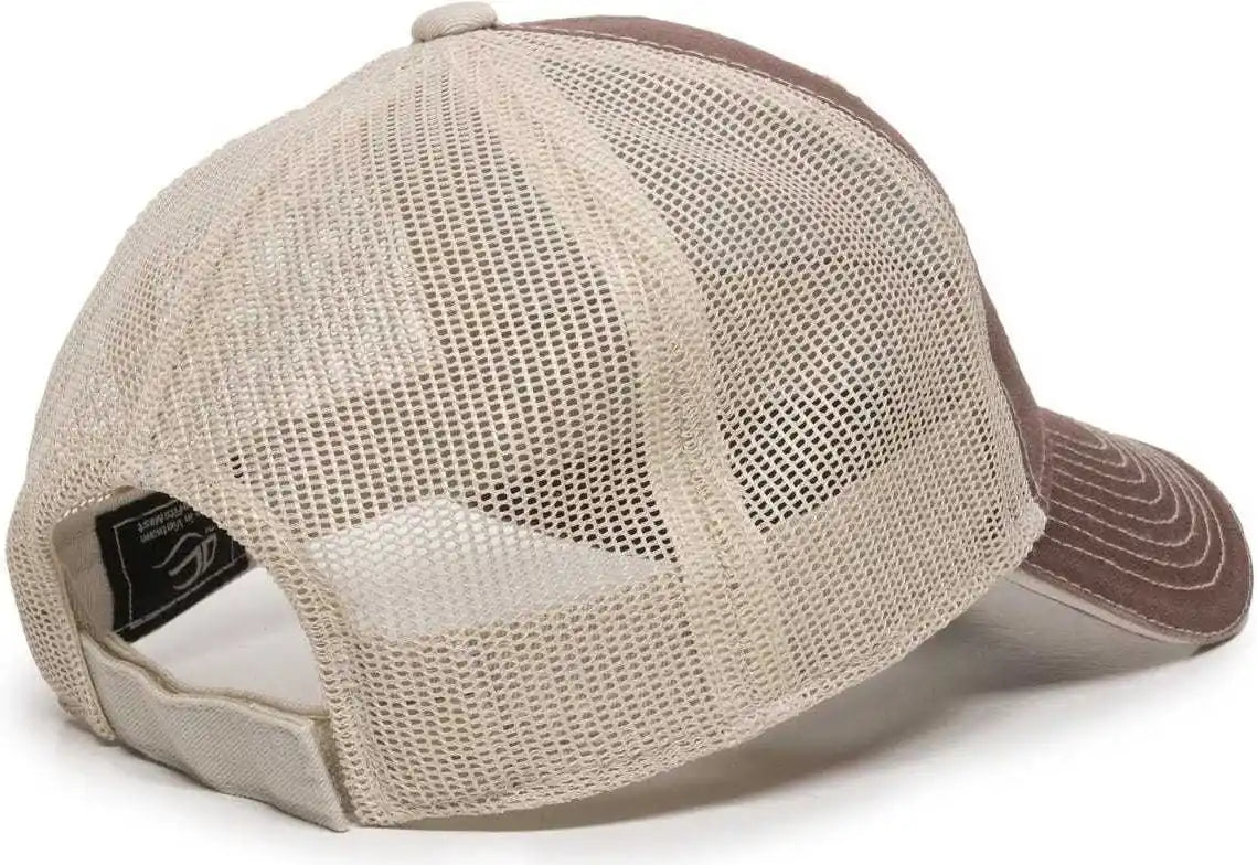 Oc Sports Gwt-101m Adjustable Mesh Back Cap - Brown Putty - Sand / 6 7/8’’ - 7 1/2’’