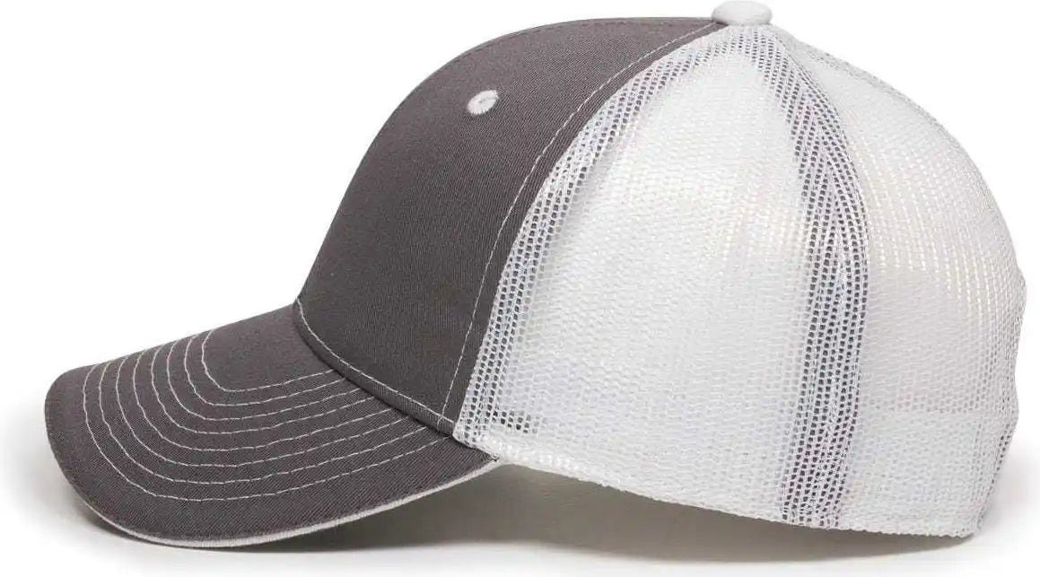 Oc Sports Gwt-101m Adjustable Mesh Back Cap - Charcoal White - Dark Gray / 6 7/8’’ - 7 1/2’’