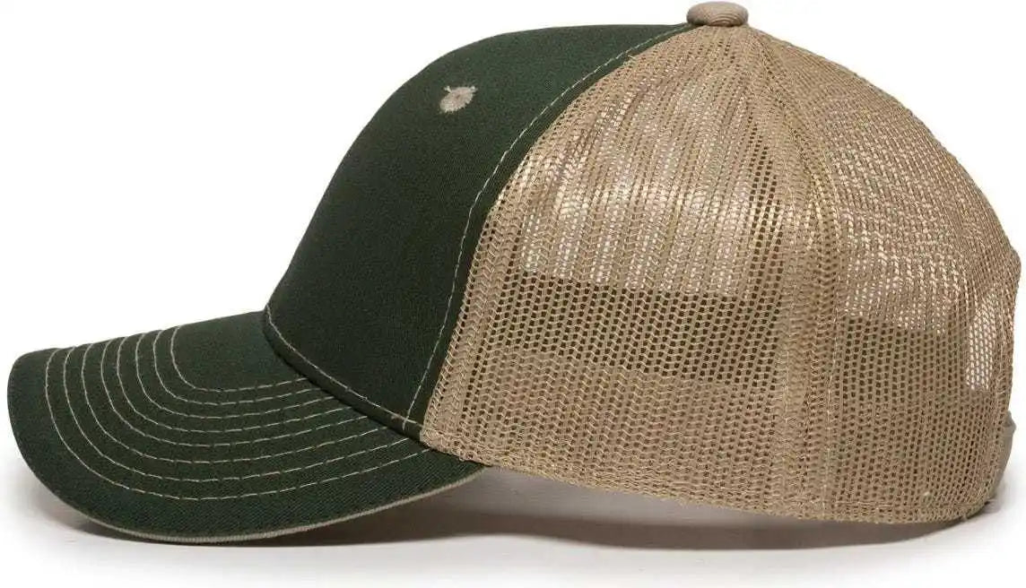 Oc Sports Gwt-101m Adjustable Mesh Back Cap - Dark Green Khaki - Forest / 6 7/8’’ - 7 1/2’’