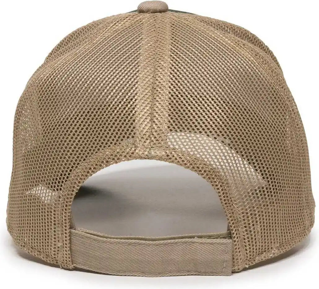 Oc Sports Gwt-101m Adjustable Mesh Back Cap - Dark Green Khaki - Forest / 6 7/8’’ - 7 1/2’’