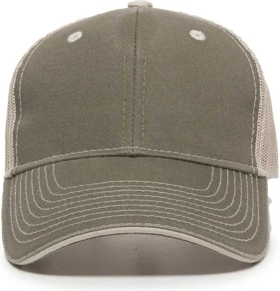 Oc Sports Gwt-101m Adjustable Mesh Back Cap - Olive Putty