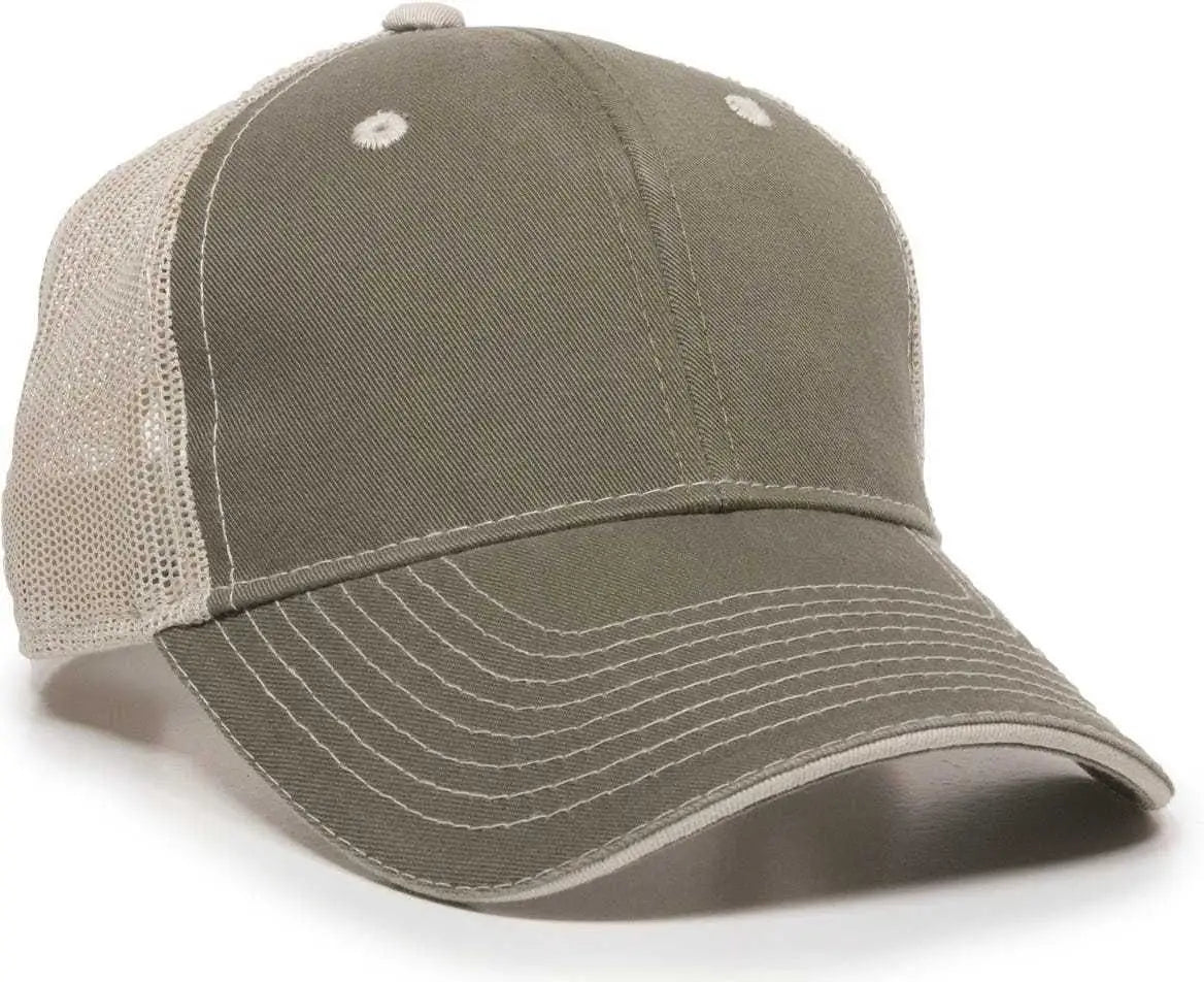 Oc Sports Gwt-101m Adjustable Mesh Back Cap - Olive Putty
