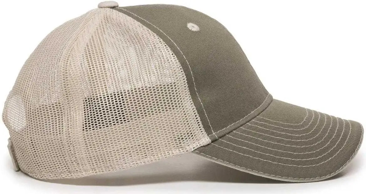 Oc Sports Gwt-101m Adjustable Mesh Back Cap - Olive Putty
