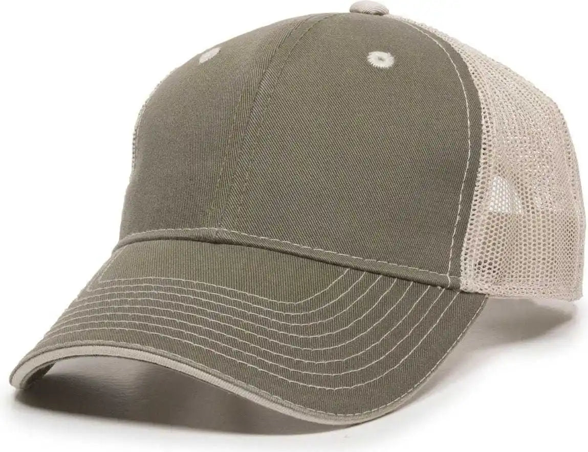 Oc Sports Gwt-101m Adjustable Mesh Back Cap - Olive Putty - Sand / 6 7/8’’ - 7 1/2’’