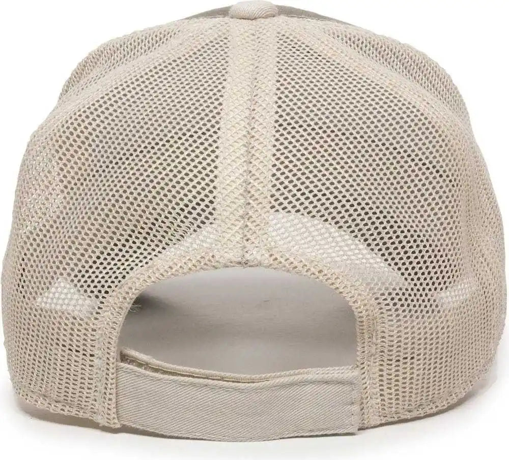 Oc Sports Gwt-101m Adjustable Mesh Back Cap - Olive Putty - Sand / 6 7/8’’ - 7 1/2’’