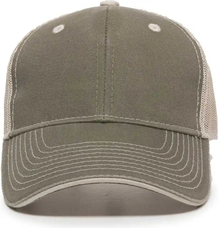 Oc Sports Gwt-101m Adjustable Mesh Back Cap - Olive Putty - Sand / 6 7/8’’ - 7 1/2’’