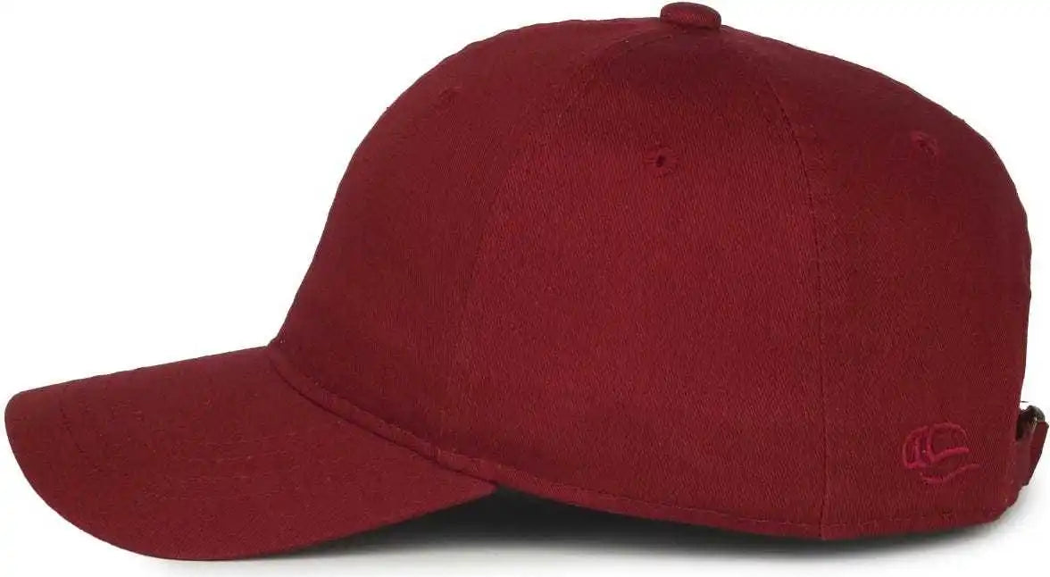 Oc Sports Gwt-111 Adjustable Strap Garment Wash Cotton Cap - Burgundy - Maroon / 6 7/8’’ - 7 1/2’’