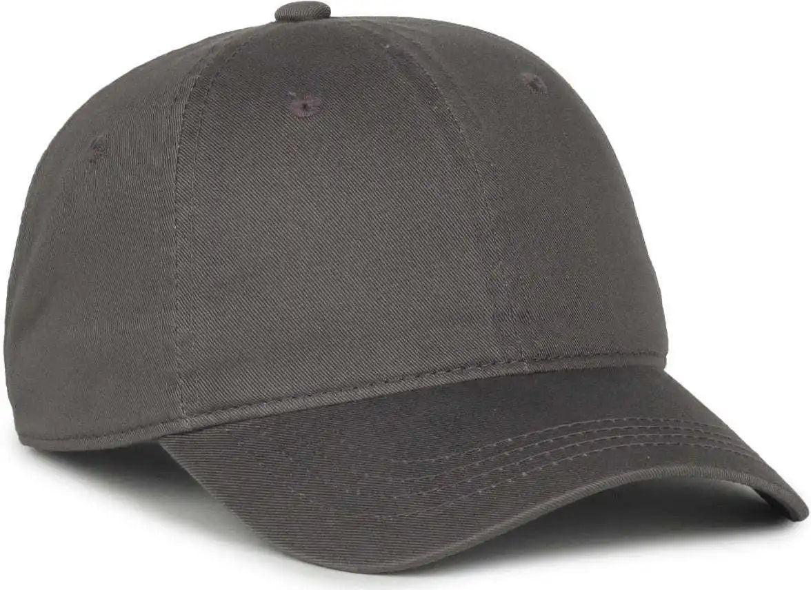 Oc Sports Gwt-111 Adjustable Strap Garment Wash Cotton Cap - Charcoal - Dark Gray / 6 3/8’’ - 7’’
