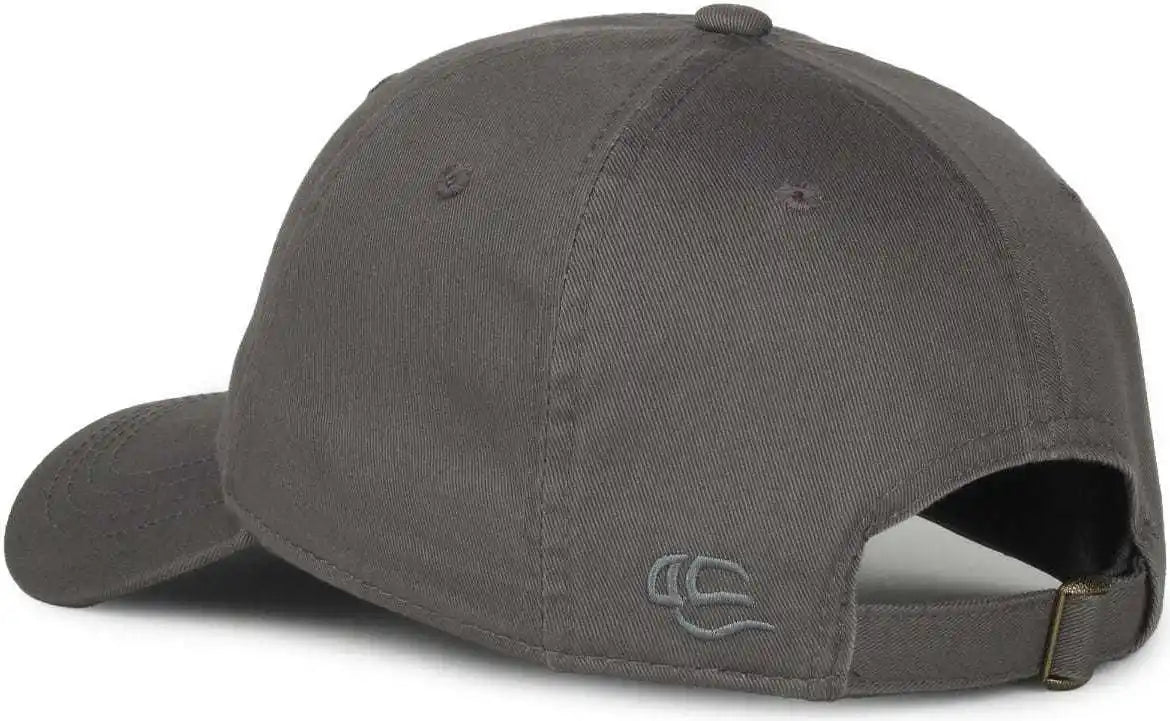 Oc Sports Gwt-111 Adjustable Strap Garment Wash Cotton Cap - Charcoal