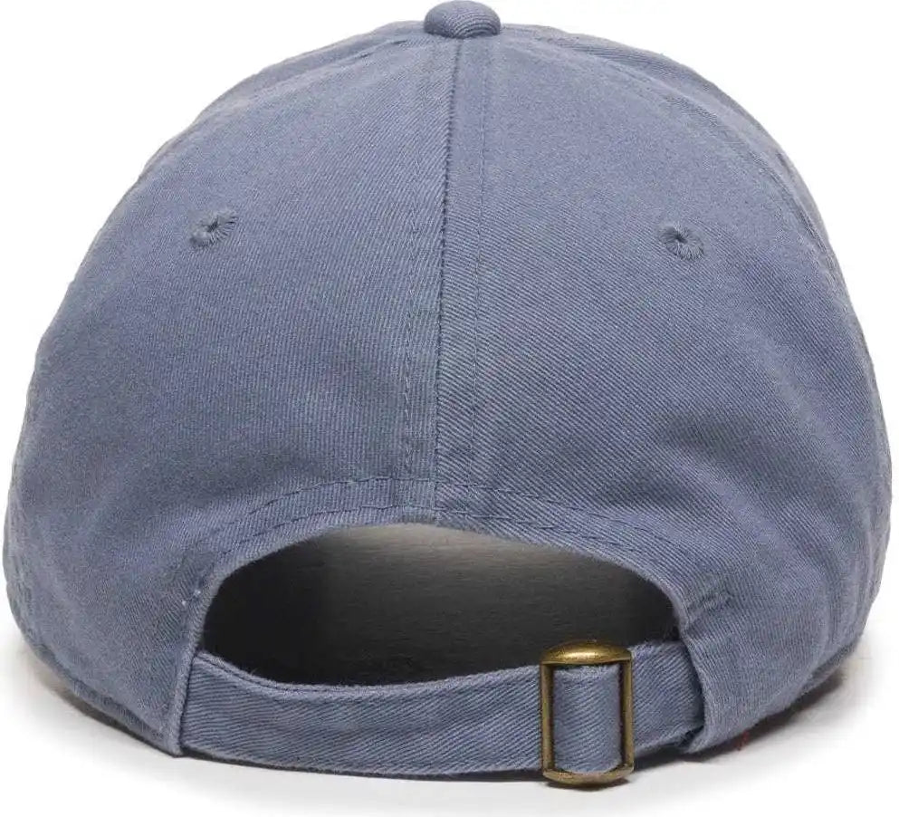 Oc Sports Gwt-111 Adjustable Strap Garment Wash Cotton Cap - Col Blue - Columbia / 6 7/8’’ - 7 1/2’’