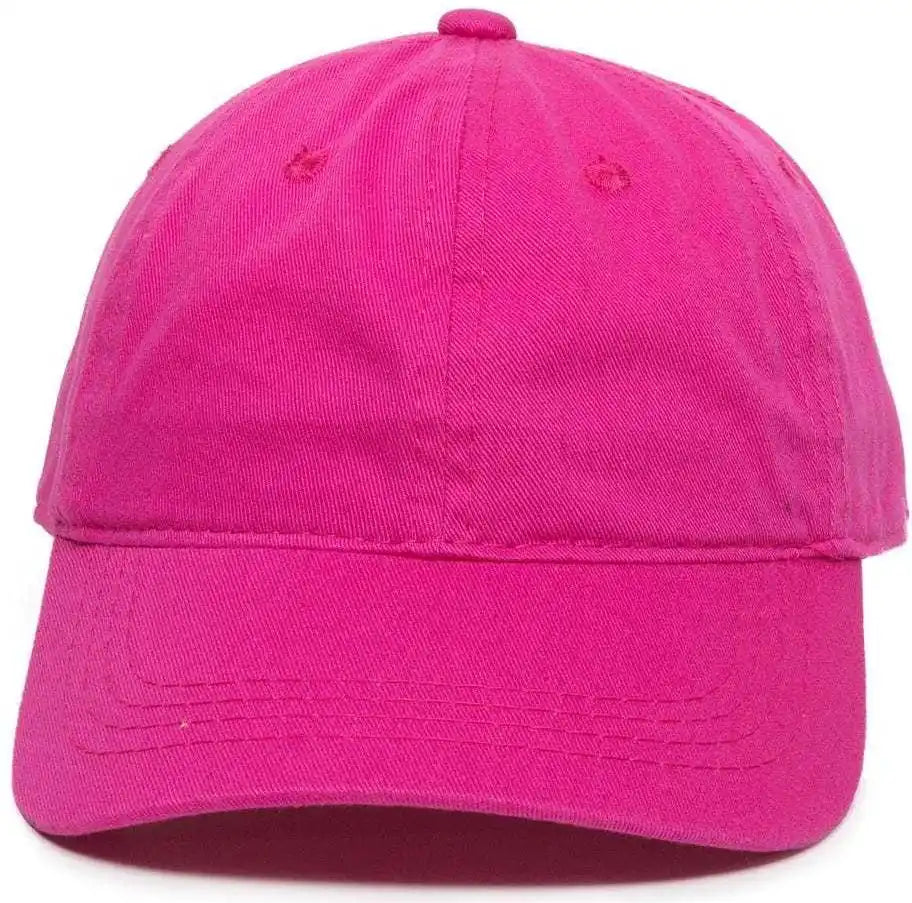 Oc Sports Gwt-111 Adjustable Strap Garment Wash Cotton Cap - Fuchsia - 6 7/8’’ - 7 1/2’’