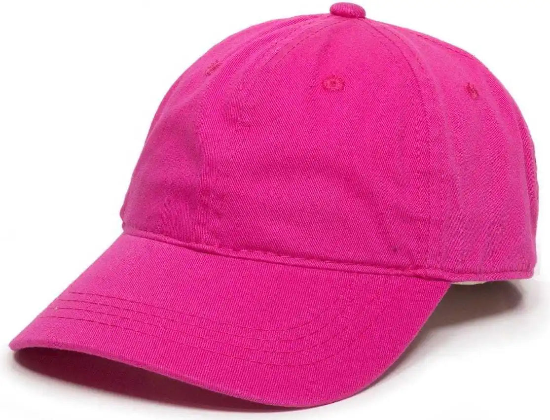 Oc Sports Gwt-111 Adjustable Strap Garment Wash Cotton Cap - Fuchsia - 6 7/8’’ - 7 1/2’’