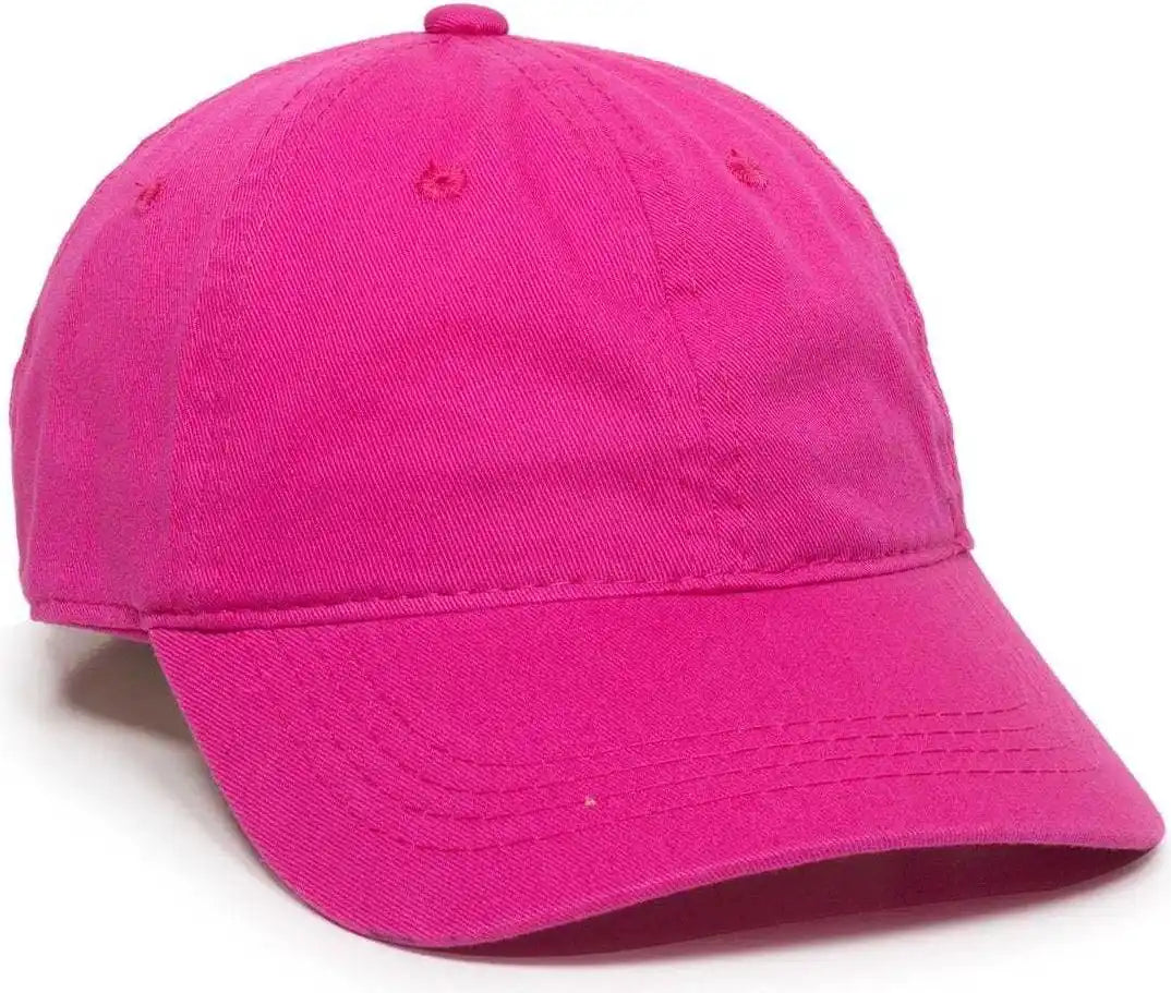 Oc Sports Gwt-111 Adjustable Strap Garment Wash Cotton Cap - Fuchsia - 6 7/8’’ - 7 1/2’’