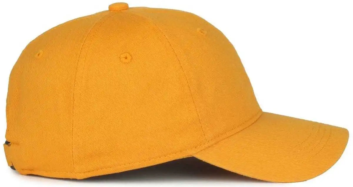 Oc Sports Gwt-111 Adjustable Strap Garment Wash Cotton Cap - Gold - 6 7/8’’ - 7 1/2’’