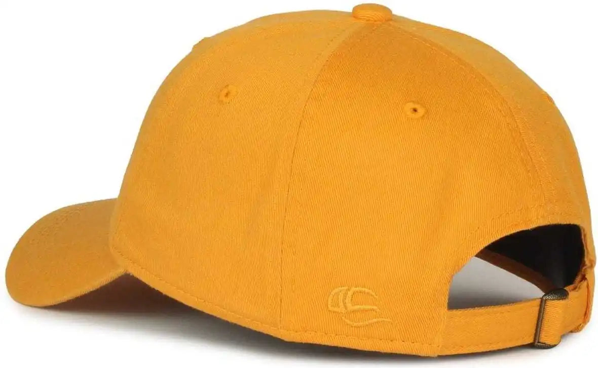 Oc Sports Gwt-111 Adjustable Strap Garment Wash Cotton Cap - Gold - 6 7/8’’ - 7 1/2’’