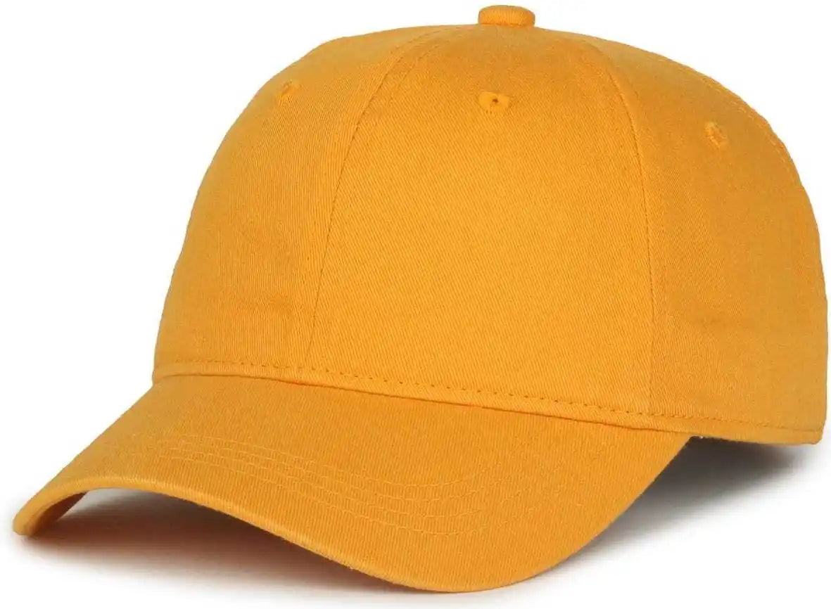 Oc Sports Gwt-111 Adjustable Strap Garment Wash Cotton Cap - Gold - 6 7/8’’ - 7 1/2’’