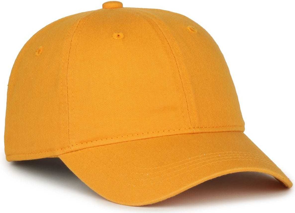 Oc Sports Gwt-111 Adjustable Strap Garment Wash Cotton Cap - Gold - 6 7/8’’ - 7 1/2’’