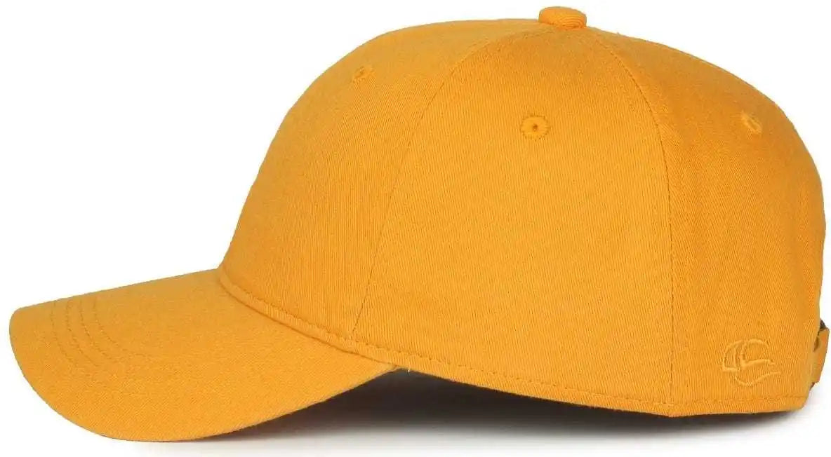 Oc Sports Gwt-111 Adjustable Strap Garment Wash Cotton Cap - Gold - 6 7/8’’ - 7 1/2’’