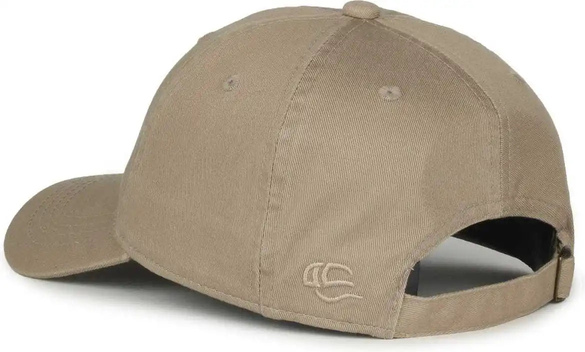 Oc Sports Gwt-111 Adjustable Strap Garment Wash Cotton Cap - Khaki