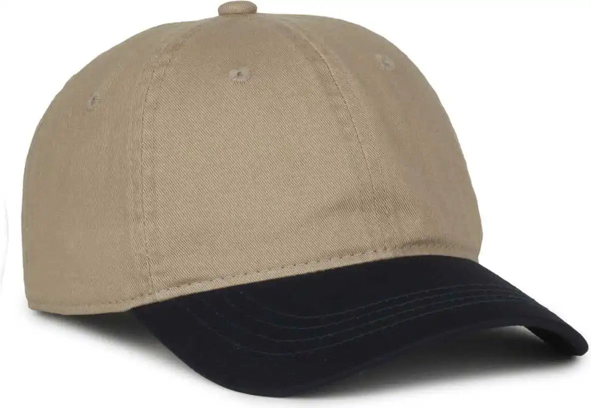 Oc Sports Gwt-111 Adjustable Strap Garment Wash Cotton Cap - Khaki True Navy - 6 7/8’’ - 7 1/2’’