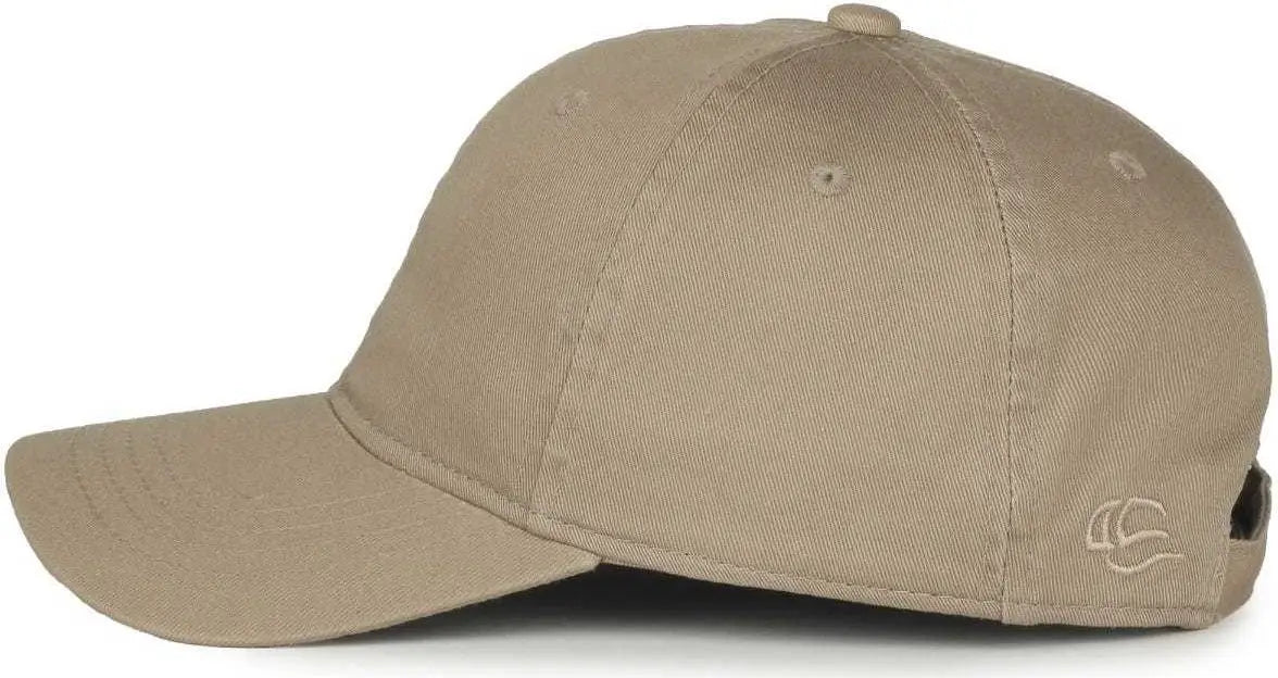 Oc Sports Gwt-111 Adjustable Strap Garment Wash Cotton Cap - Khaki