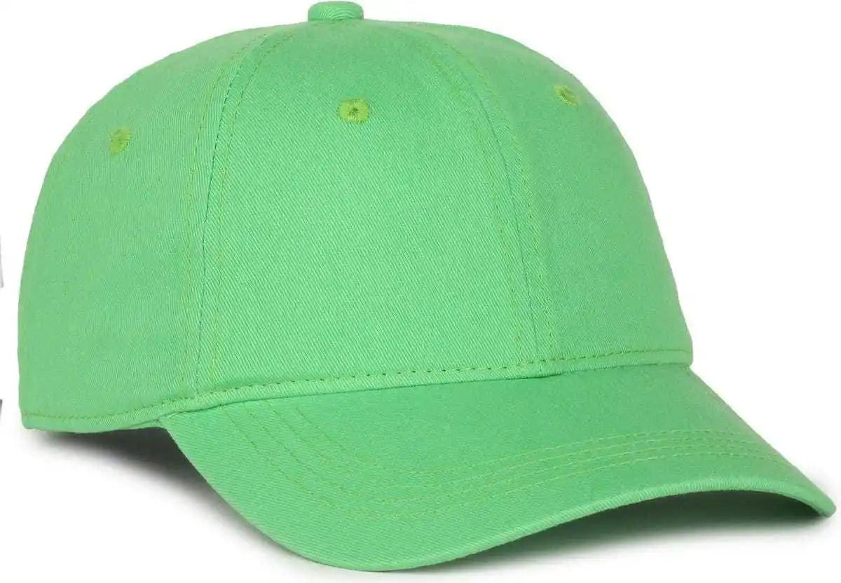 Oc Sports Gwt-111 Adjustable Strap Garment Wash Cotton Cap - Lime - 6 7/8’’ - 7 1/2’’