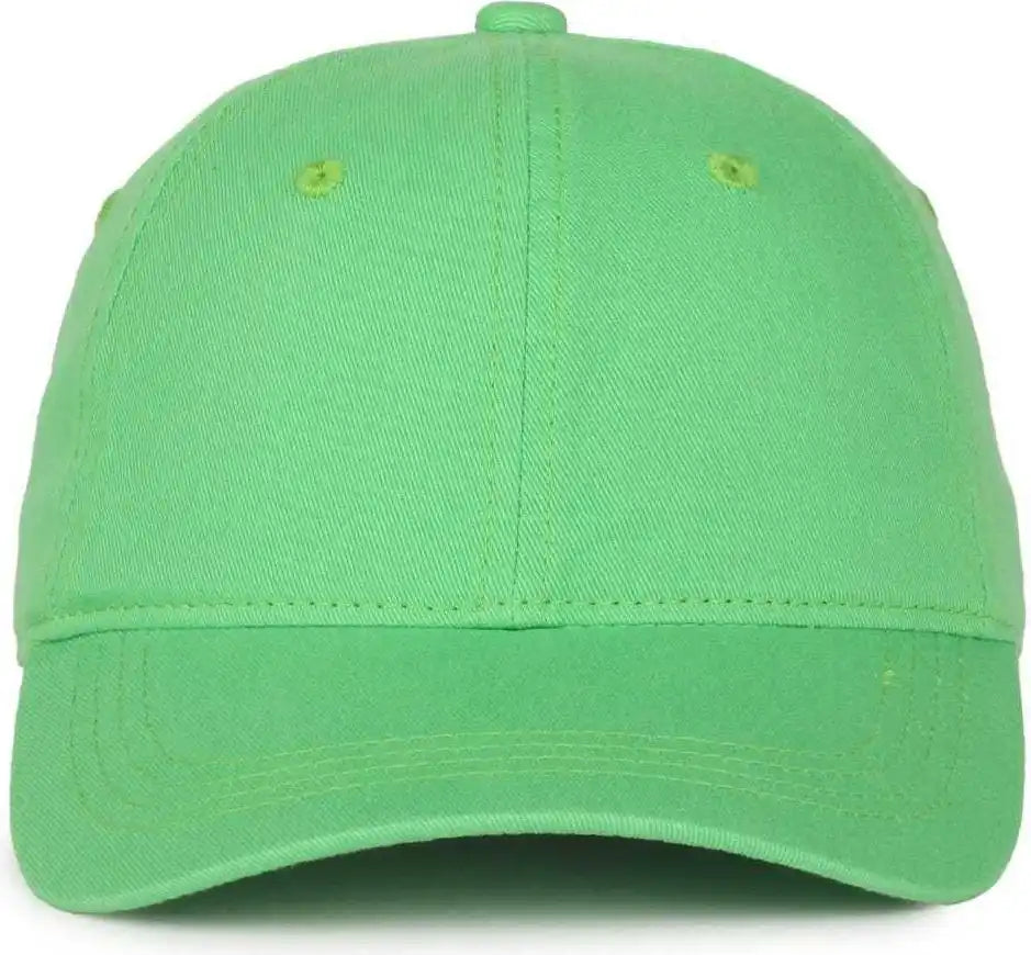 Oc Sports Gwt-111 Adjustable Strap Garment Wash Cotton Cap - Lime - 6 7/8’’ - 7 1/2’’