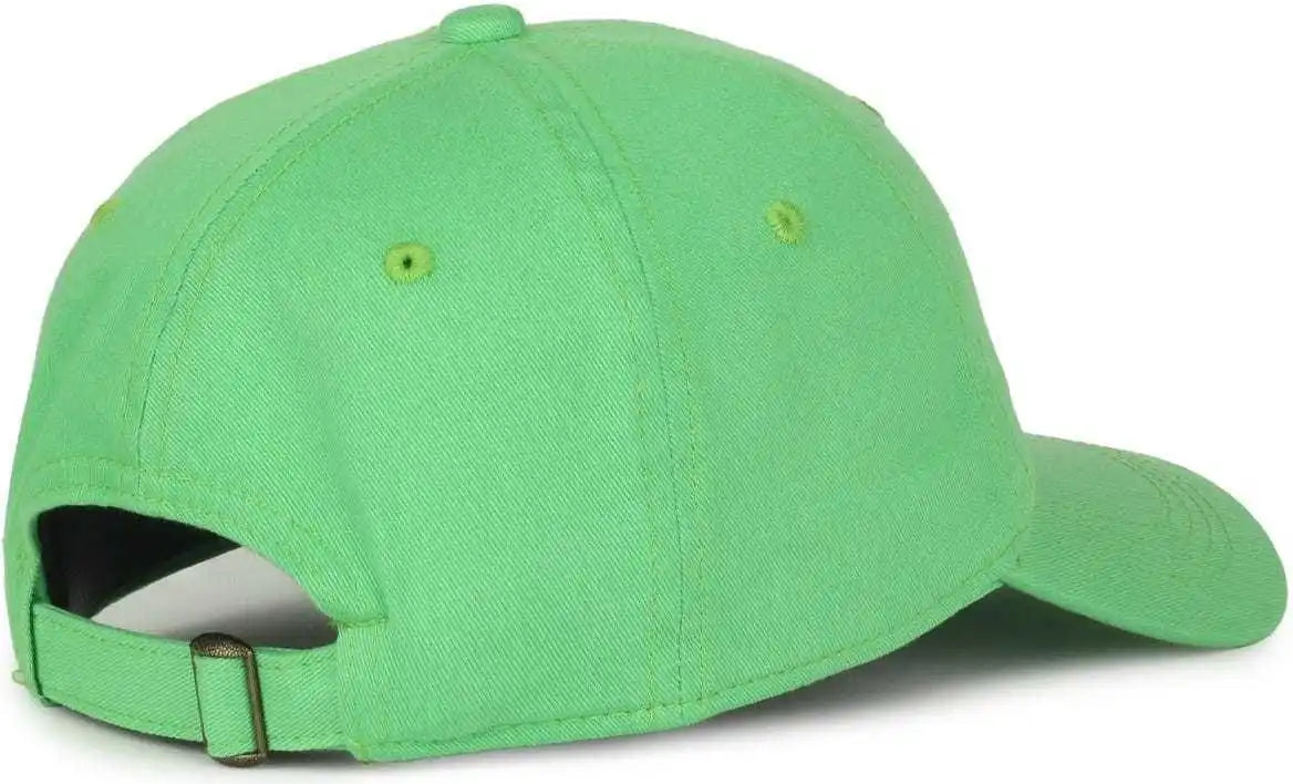 Oc Sports Gwt-111 Adjustable Strap Garment Wash Cotton Cap - Lime - 6 7/8’’ - 7 1/2’’