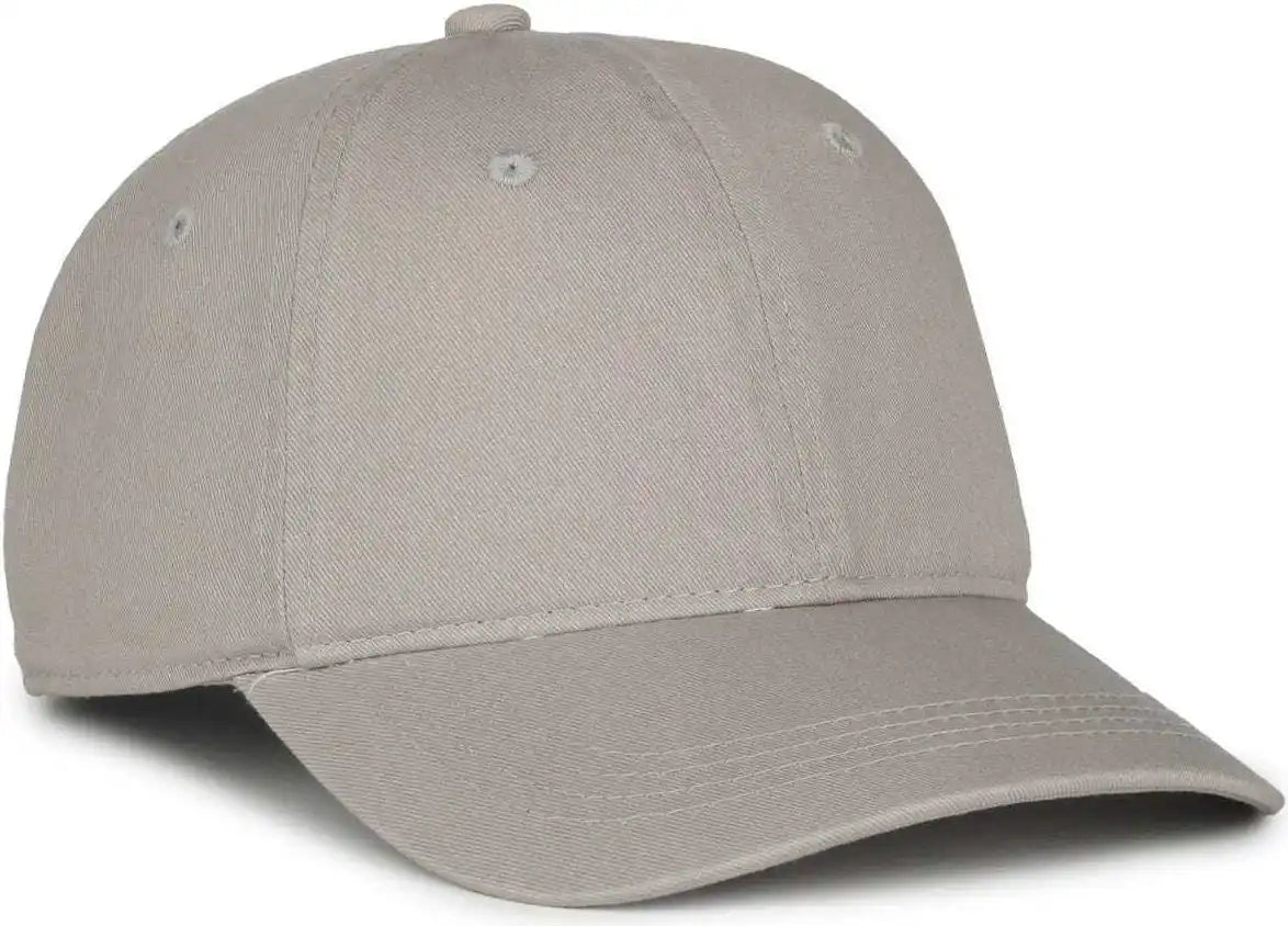 Oc Sports Gwt-111 Adjustable Strap Garment Wash Cotton Cap - Lt Gray - Light / 6 7/8’’ - 7 1/2’’