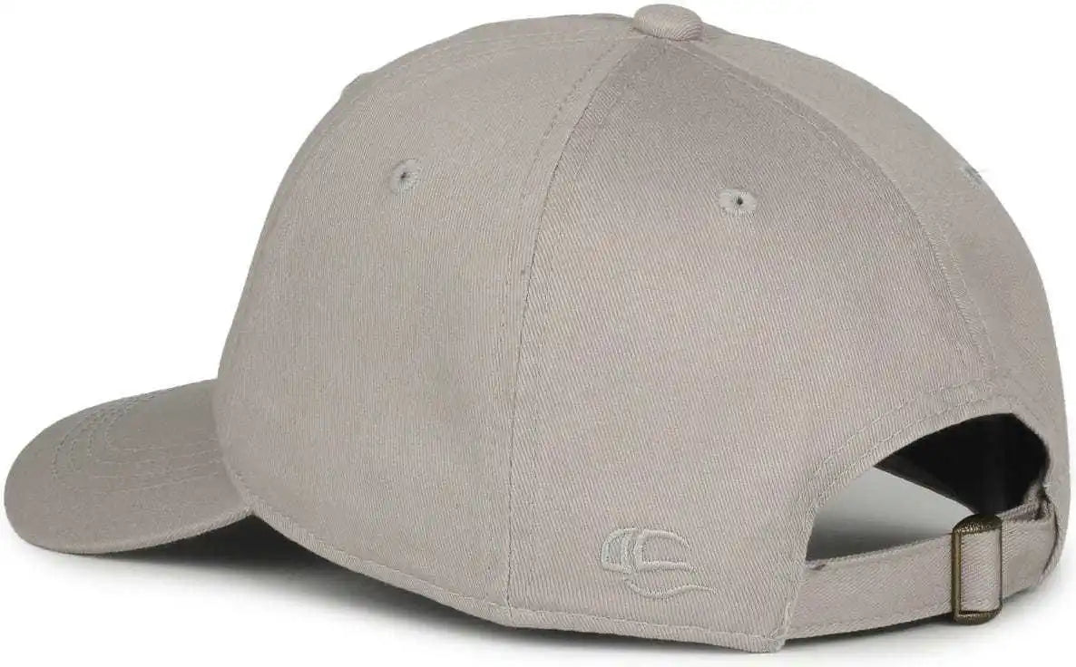 Oc Sports Gwt-111 Adjustable Strap Garment Wash Cotton Cap - Lt Gray - Light / 6 7/8’’ - 7 1/2’’