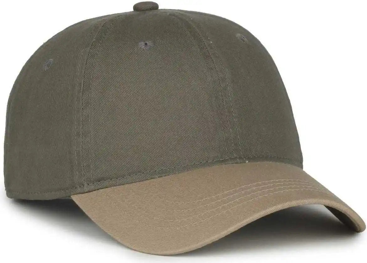 Oc Sports Gwt-111 Adjustable Strap Garment Wash Cotton Cap - Ol Khaki - Olive / 6 7/8’’ - 7 1/2’’