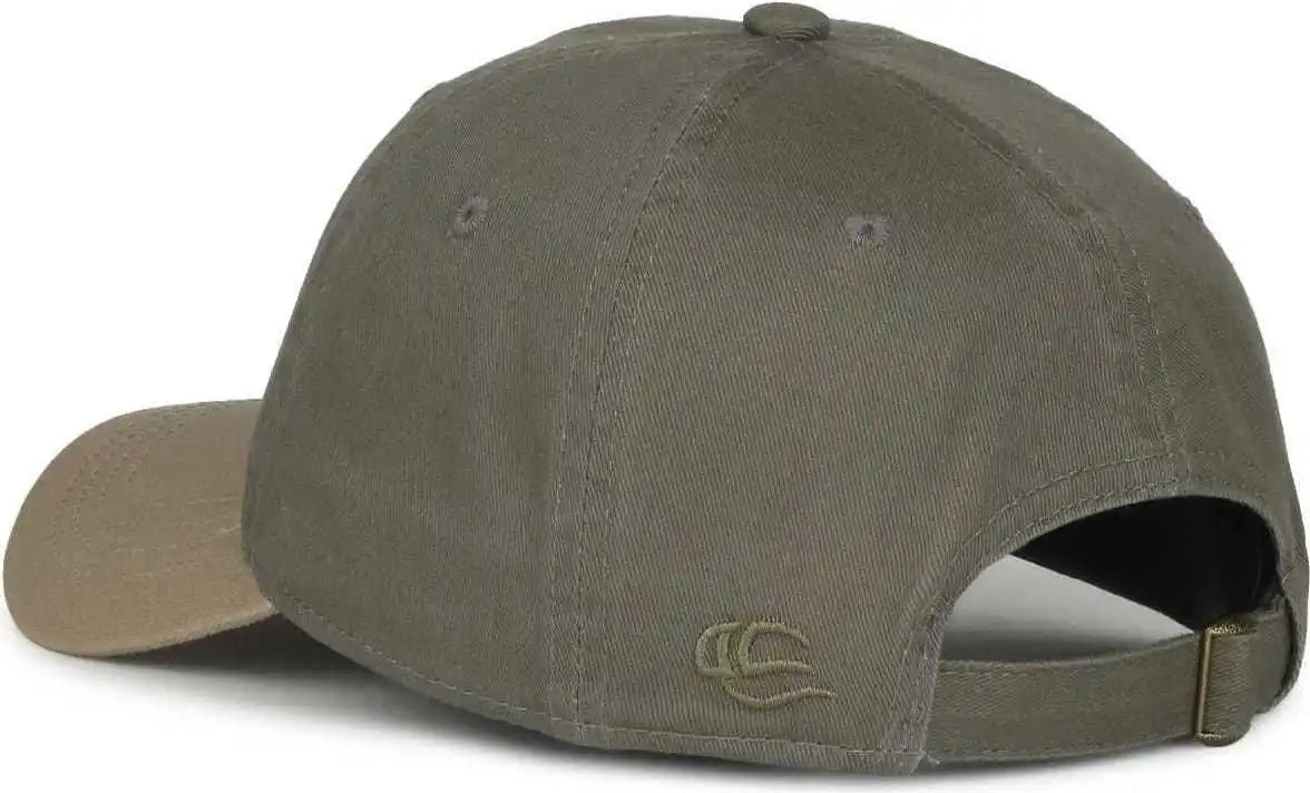 Oc Sports Gwt-111 Adjustable Strap Garment Wash Cotton Cap - Ol Khaki - Olive / 6 7/8’’ - 7 1/2’’