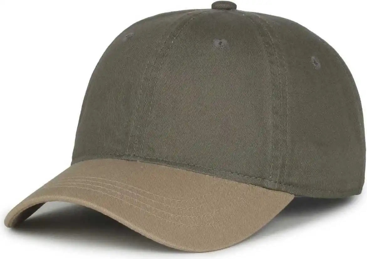 Oc Sports Gwt-111 Adjustable Strap Garment Wash Cotton Cap - Ol Khaki - Olive / 6 7/8’’ - 7 1/2’’