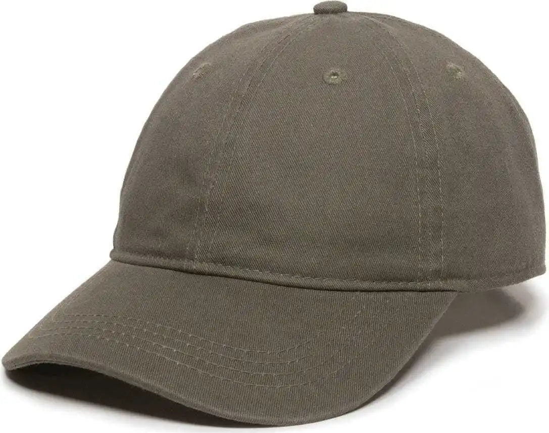 Oc Sports Gwt-111 Adjustable Strap Garment Wash Cotton Cap - Olive