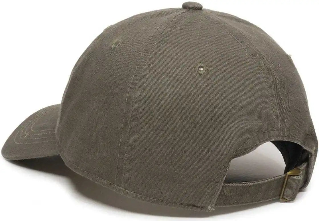 Oc Sports Gwt-111 Adjustable Strap Garment Wash Cotton Cap - Olive