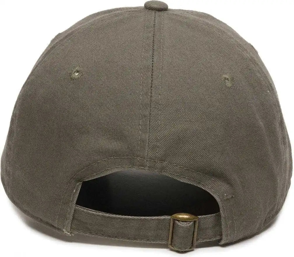 Oc Sports Gwt-111 Adjustable Strap Garment Wash Cotton Cap - Olive - 6 3/8’’ - 7’’