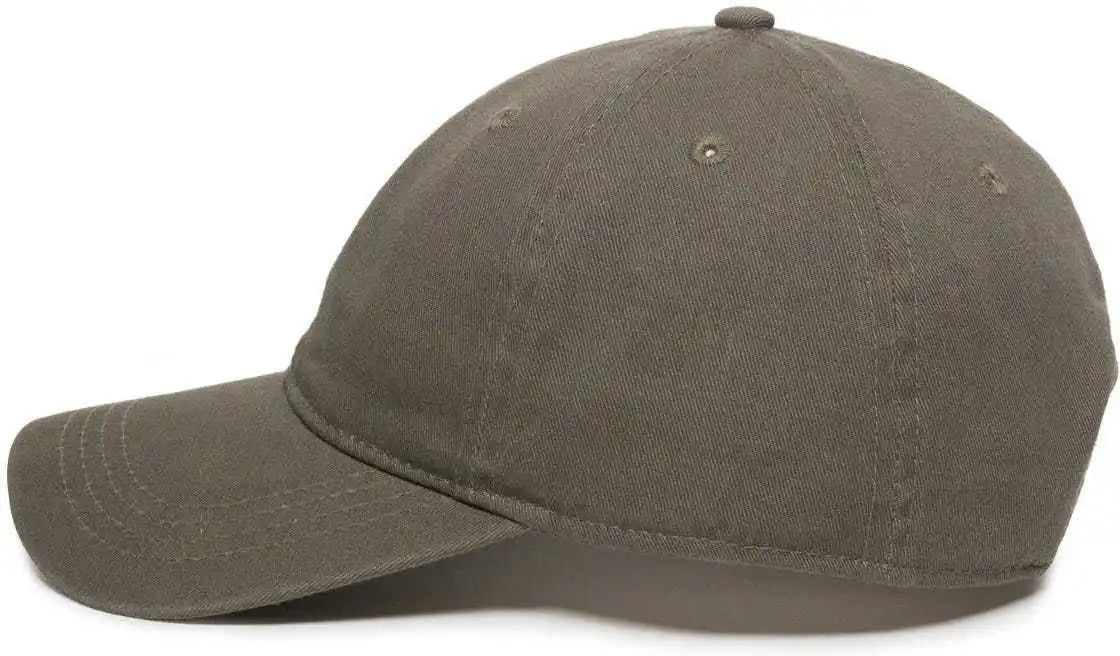 Oc Sports Gwt-111 Adjustable Strap Garment Wash Cotton Cap - Olive