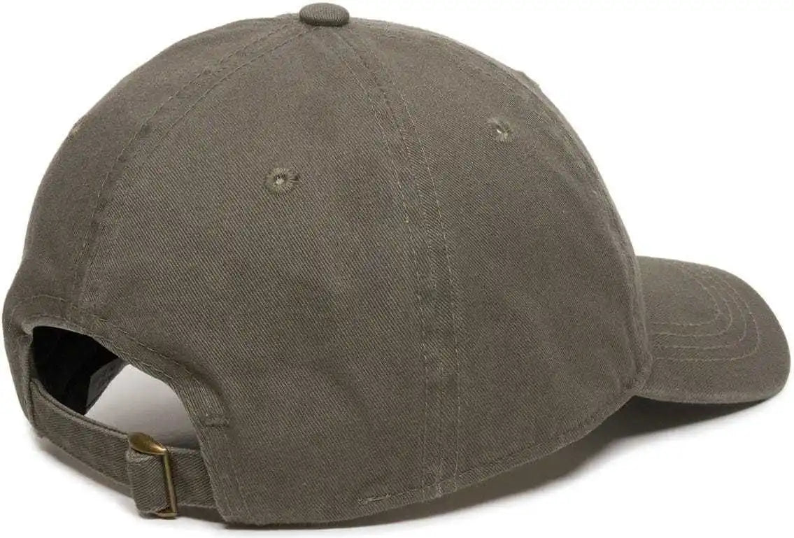 Oc Sports Gwt-111 Adjustable Strap Garment Wash Cotton Cap - Olive