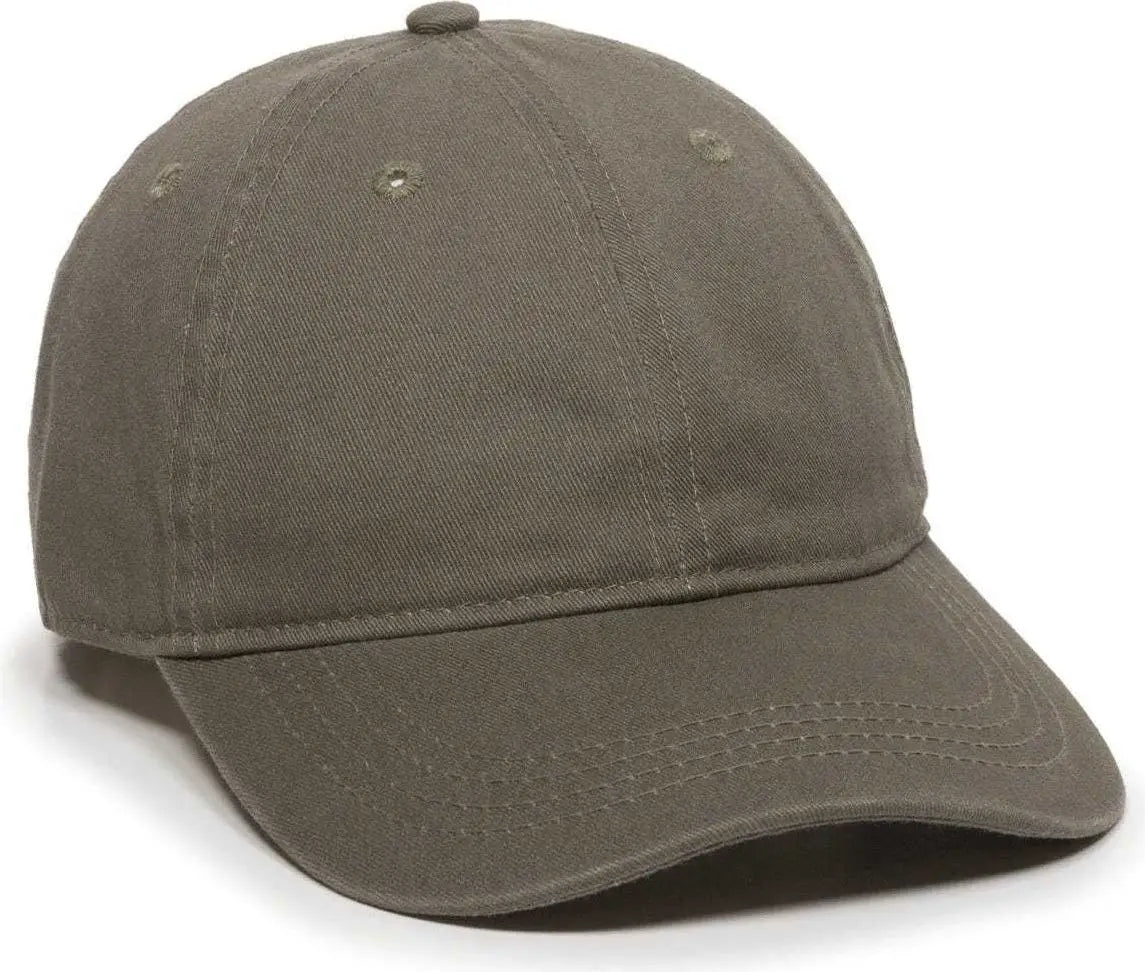 Oc Sports Gwt-111 Adjustable Strap Garment Wash Cotton Cap - Olive - 6 3/8’’ - 7’’