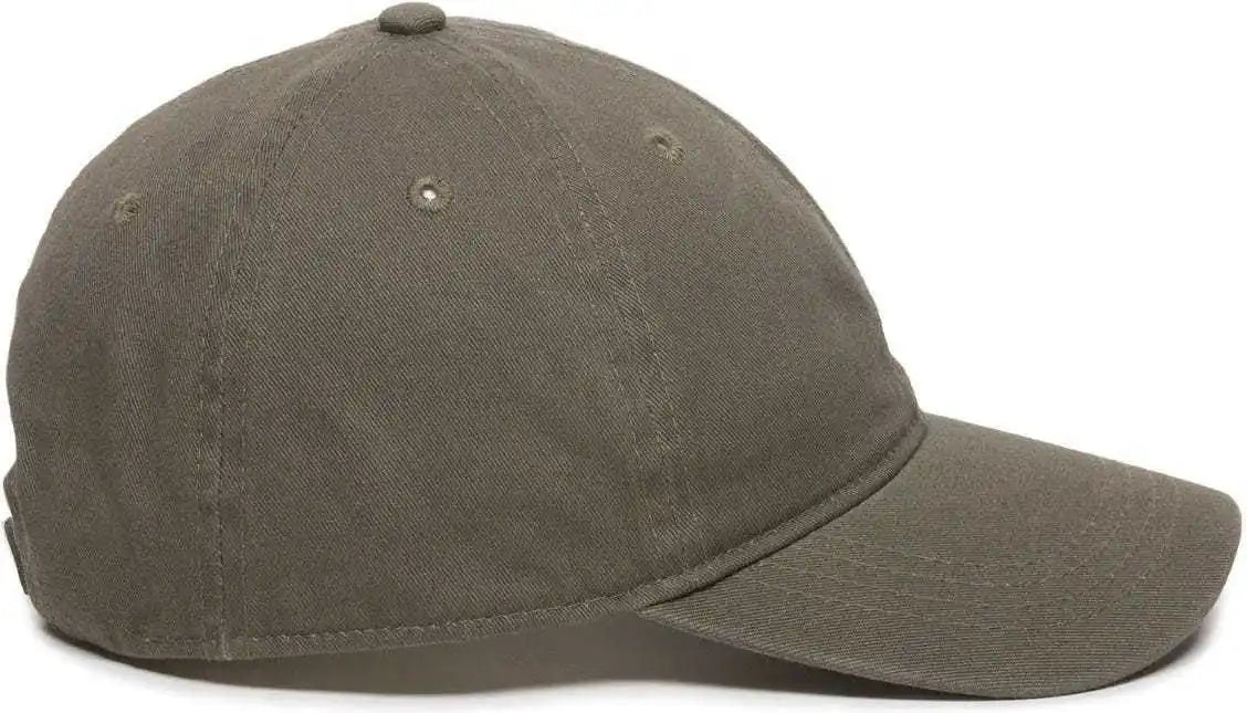 Oc Sports Gwt-111 Adjustable Strap Garment Wash Cotton Cap - Olive