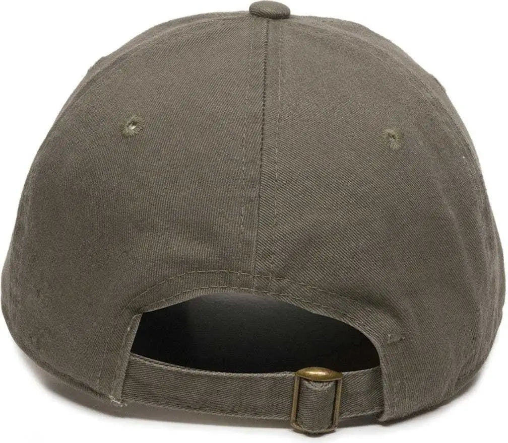 Oc Sports Gwt-111 Adjustable Strap Garment Wash Cotton Cap - Olive