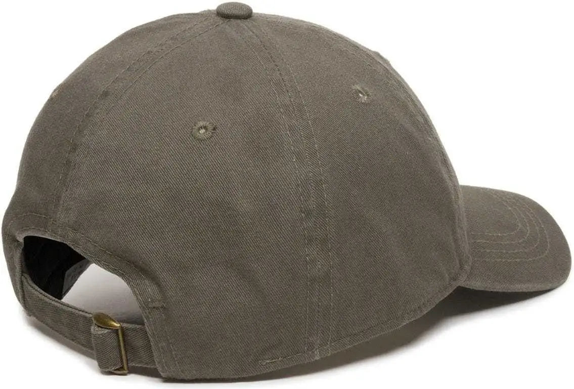 Oc Sports Gwt-111 Adjustable Strap Garment Wash Cotton Cap - Olive