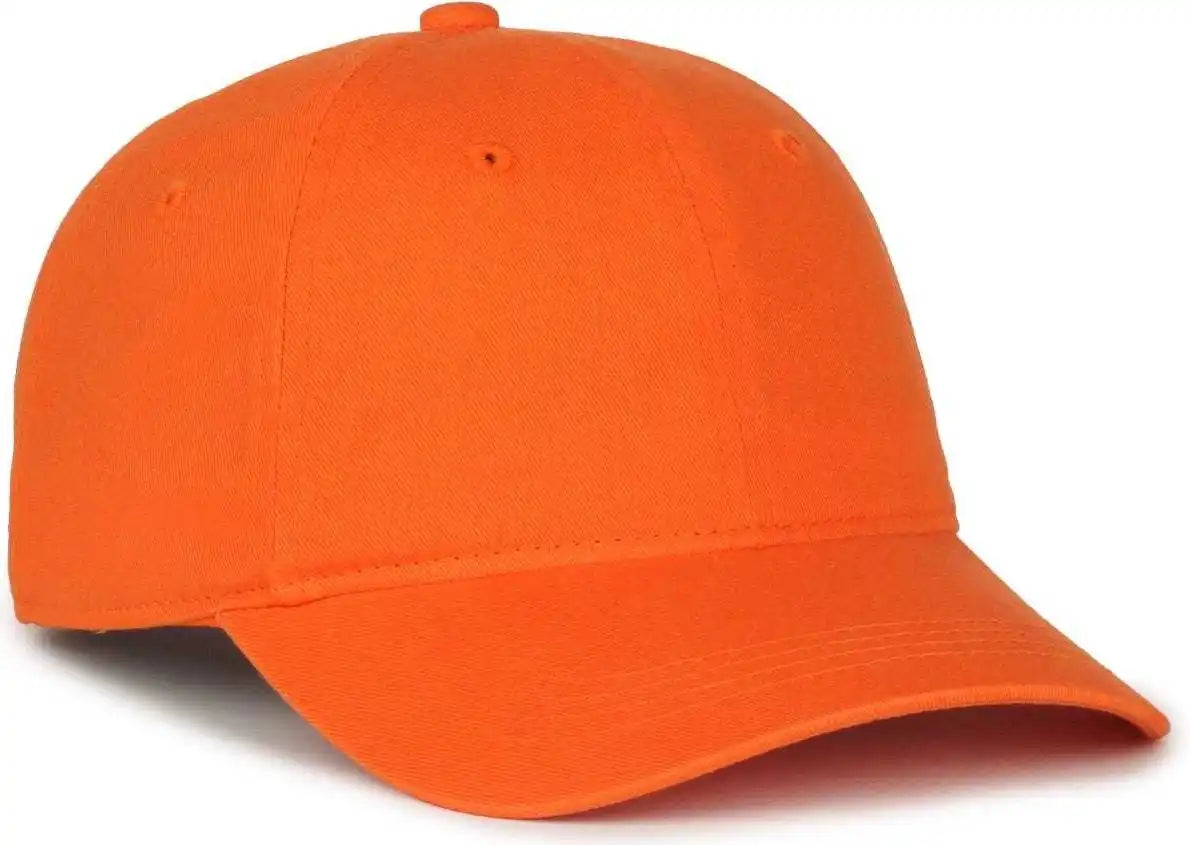 Oc Sports Gwt-111 Adjustable Strap Garment Wash Cotton Cap - Orange - 6 7/8’’ - 7 1/2’’
