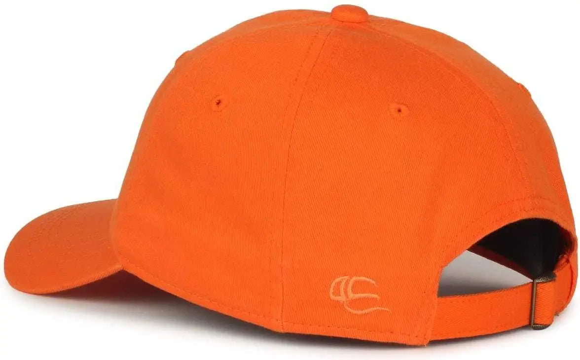 Oc Sports Gwt-111 Adjustable Strap Garment Wash Cotton Cap - Orange - 6 7/8’’ - 7 1/2’’