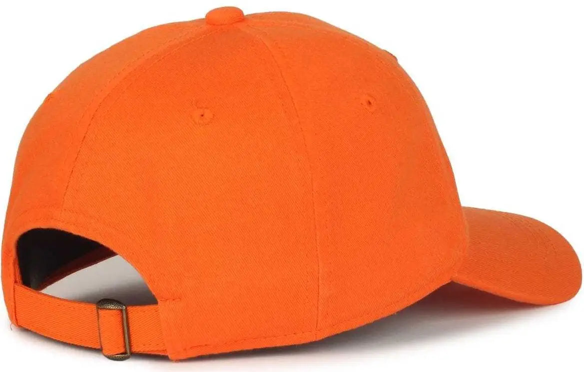 Oc Sports Gwt-111 Adjustable Strap Garment Wash Cotton Cap - Orange - 6 7/8’’ - 7 1/2’’