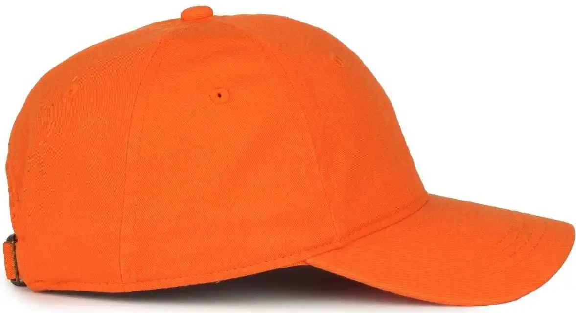 Oc Sports Gwt-111 Adjustable Strap Garment Wash Cotton Cap - Orange - 6 7/8’’ - 7 1/2’’