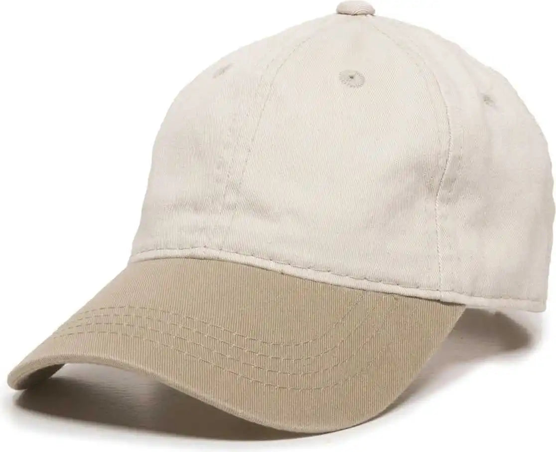 Oc Sports Gwt-111 Adjustable Strap Garment Wash Cotton Cap - Putty Khaki - Adult