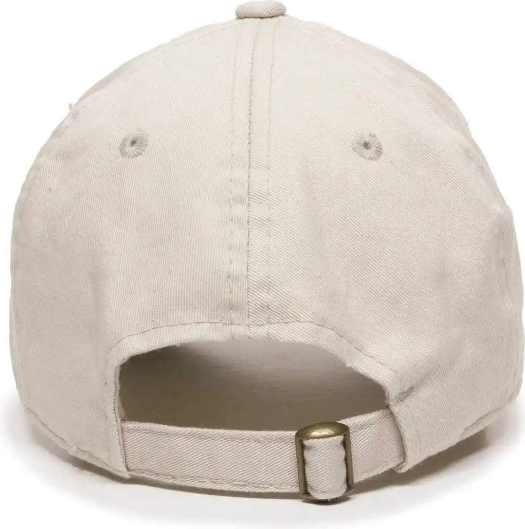Oc Sports Gwt-111 Adjustable Strap Garment Wash Cotton Cap - Putty Khaki - Adult